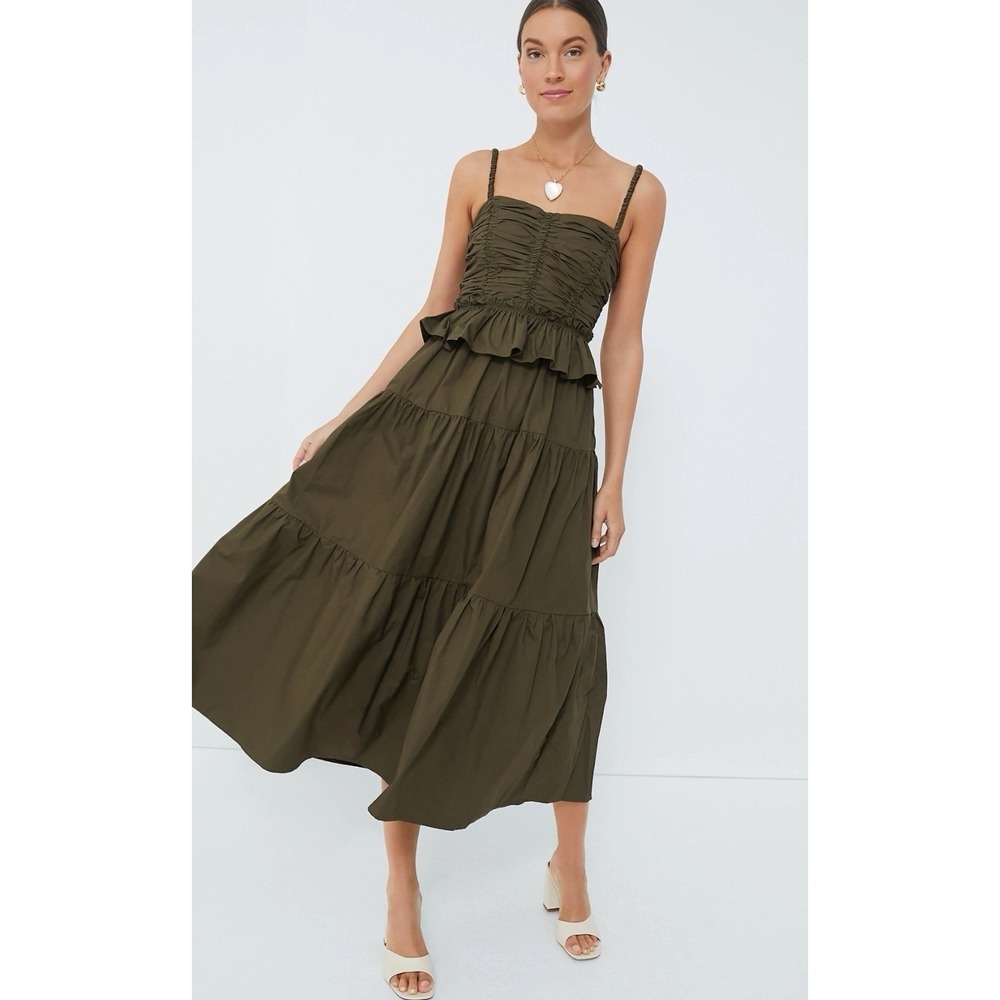 Universal Thread Olive Green Tiered Maxi Dress